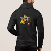 Pull À Capuche Bumble Bee transportant du pollen noir (Dos)