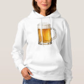 Pull À Capuche Buveur de bière froide mousseuse (Devant)