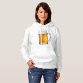 Pull À Capuche Buveur de bière froide mousseuse (Devant entier)