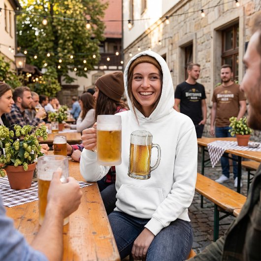 Pull À Capuche Buveur de bière froide mousseuse