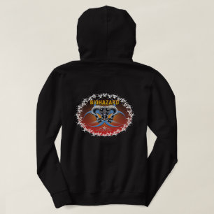 PULL À CAPUCHE BW ! AVERTISSEMENT BIOHAZARD ! CRÂNE