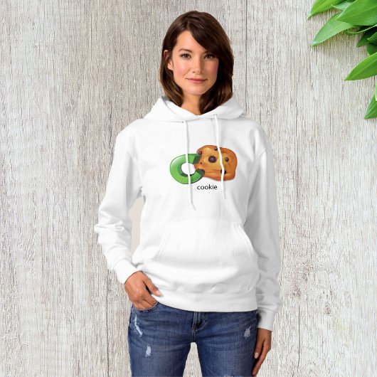 Pull À Capuche C est pour Cookie Lettre de l'alphabet Chip au Cho