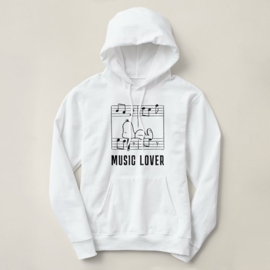Pull À Capuche cacahuètes | Snoopy Musical Notes (Design devant)