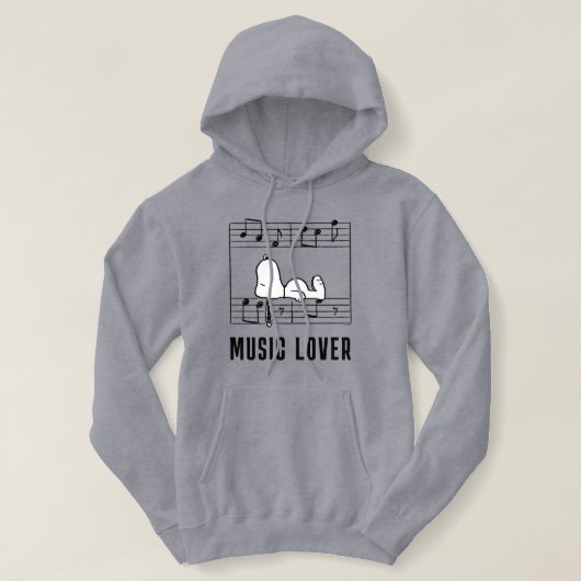 Pull À Capuche cacahuètes | Snoopy Musical Notes (Design devant)