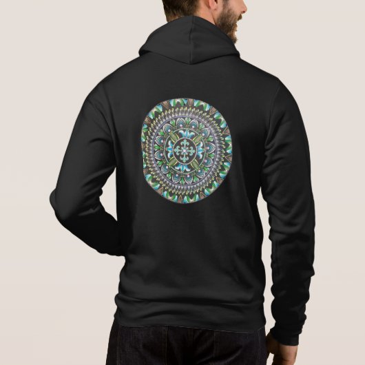 Pull À Capuche Caddie d'art mandala (Dos)