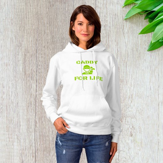 Pull À Capuche Caddy de golf pour la vie Citation Vert Citron