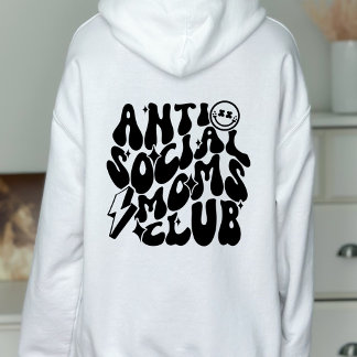 Pull À Capuche Cadeau à la mode du club des mamans anti-sociales