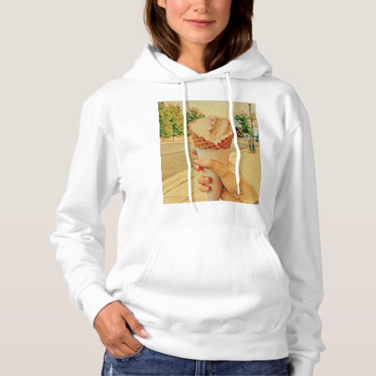 Pull À Capuche Cadeau amoureux de crème glacée (Devant)