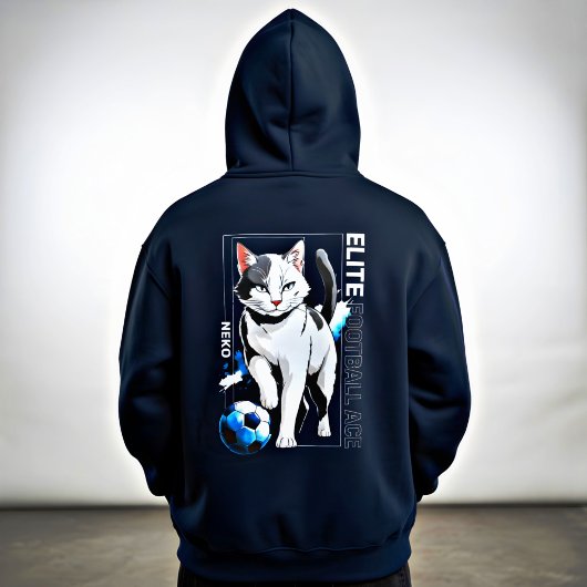 Pull À Capuche Cadeau d'animé de chat as de football élite cool p