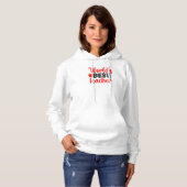 Pull À Capuche Cadeau de l'école de la pomme du meilleur enseigna (Devant entier)