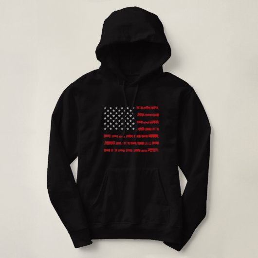 Pull À Capuche Cadeau ferroviaire américain Flag (Design devant)