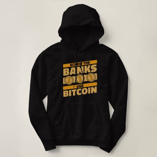 Pull À Capuche Cadeaux Banquiers Vols Les Banques Utiliser Bitcoi (Design devant)