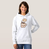 Pull À Capuche café amusant café kawaii (Devant entier)
