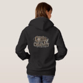 Pull À Capuche Café et Typographie Créative (Dos entier)