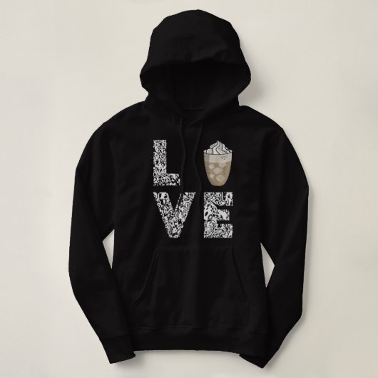 Pull À Capuche Café Loisir Café Iced Lait de mousse Cappuccino Ca (Design devant)