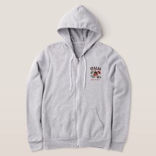 Pull À Capuche Café Vintage Italia, scooter rétro et Mamma Mia