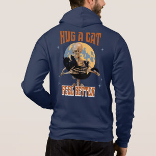 Pull À Capuche Câlins de chat pour se sentir mieux Introverti hum