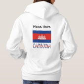 Pull À Capuche Cambodge Drapeau Cambodgien Nom Personnalisé (Dos)