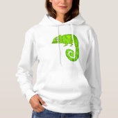 Pull À Capuche Caméléon vert mignon (Devant)