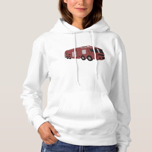 Pull À Capuche Camion-feu futuriste (Devant)