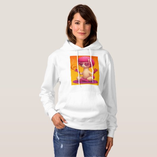 Pull À Capuche Camiseta sudadera Llama Zen (Devant entier)
