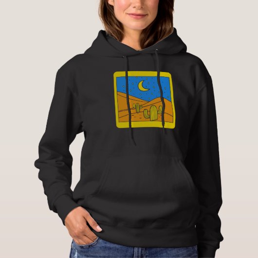 Pull À Capuche Camping Desert Landscape Cactus Desert Life Succul (Devant)