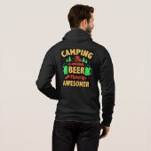 Pull À Capuche Camping is Awesome Beer Make it Awesomer-67688 (Dos entier)
