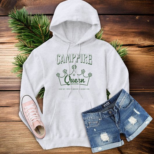 Pull À Capuche Camping Queen Bride Camp Bachelorette Party Chic