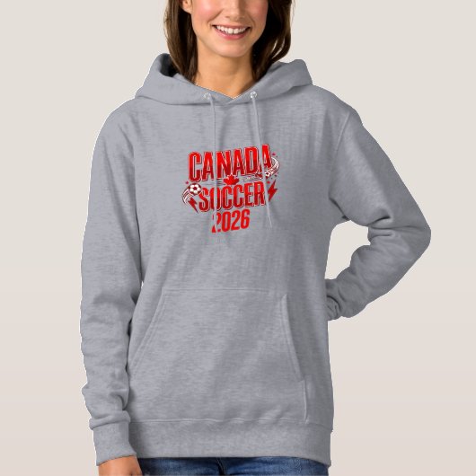Pull À Capuche Canada Soccer 2026 Soccer Bold Typographie de pays (Devant)