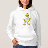 Pull À Capuche Canard comme infirmière avec coeur (Devant)