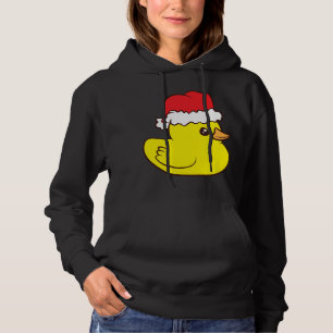 Pull À Capuche Canard en caoutchouc avec le chapeau Santa Cute Ca