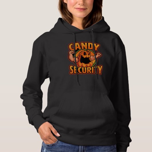 Pull À Capuche Candy Sécurité Maman Papa Parent Halloween 2 (Devant)