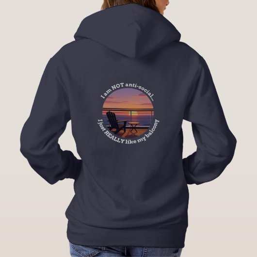 Pull À Capuche Capuche de balcon pour croisière introvertie (Dos)