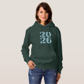 Pull À Capuche Capuche pull-over femme forêt profonde BONNE ANNÉE (Devant entier)