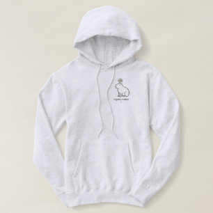 Pull À Capuche Capybara Mignon Minimaliste avec Fleur de Margueri