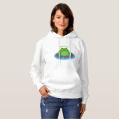 Pull À Capuche Caricature de grenouille verte mignonne (Devant entier)