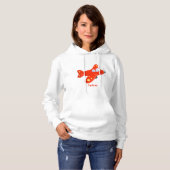 Pull À Capuche Caricature de vol d'avion rouge mignon (Devant entier)
