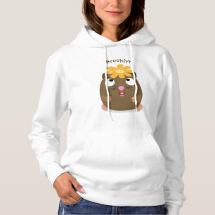 Pull À Capuche Caricature joyeuse de cobaye mignonne