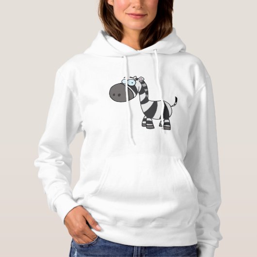 Pull À Capuche Caricature Zebra (Devant)