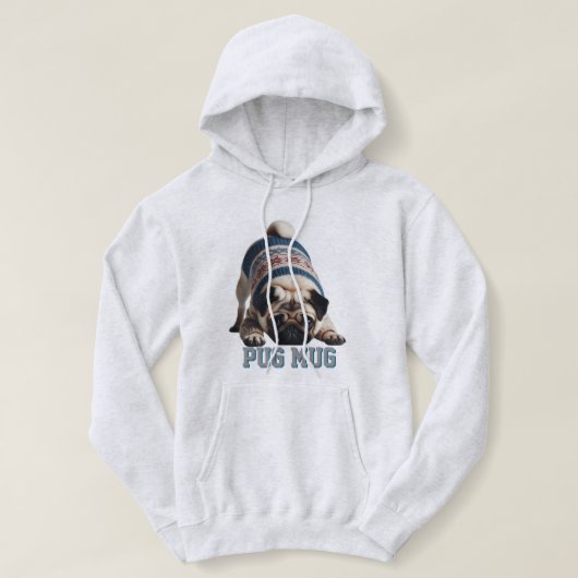 Pull À Capuche Carlin adorable - Quelle Mug ! (Design devant)