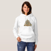 Pull À Capuche Carlin sapin de Noël Joyeux Dogmas mignons (Devant entier)