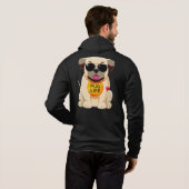 Pull À Capuche Carlin Vie texte personnalisé / nom (Dos entier)