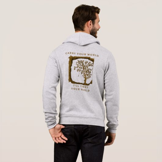Pull À Capuche Carry Your World – Golden Design (Dos entier)