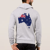 PULL À CAPUCHE CARTE AUSTRALIENNE ET DRAPEAU BLEU (Dos)