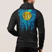 Pull À Capuche Carte Bitcoin Cryptomonnaie et circuit (Dos)