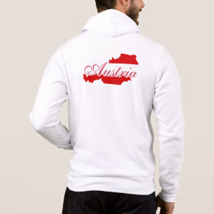 Pull À Capuche Carte du drapeau autrichien