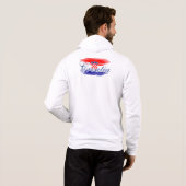 Pull À Capuche Carte du drapeau de la Croatie (Dos entier)