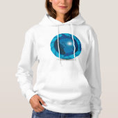 Pull À Capuche Carte du monde Globe Bleu Moderne (Devant)
