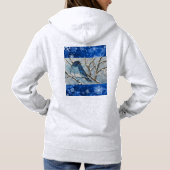 Pull À Capuche Carte pour notes Snowy Bluebird (Dos)