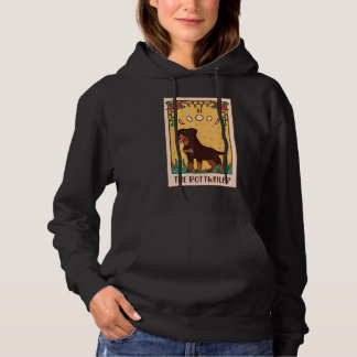 Pull À Capuche Carte Tarot Occult Magie Occultisme Chien Rottweil